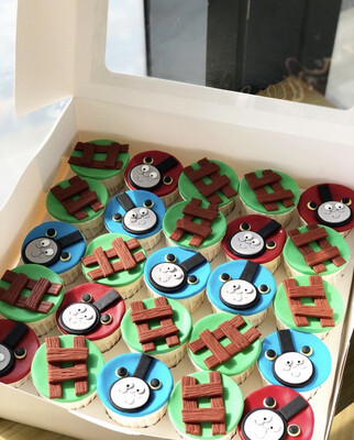 Baby Thomas Train Cupcakes