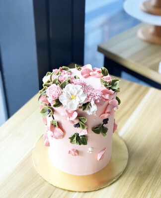 Ivy Buttercream Flower Cake