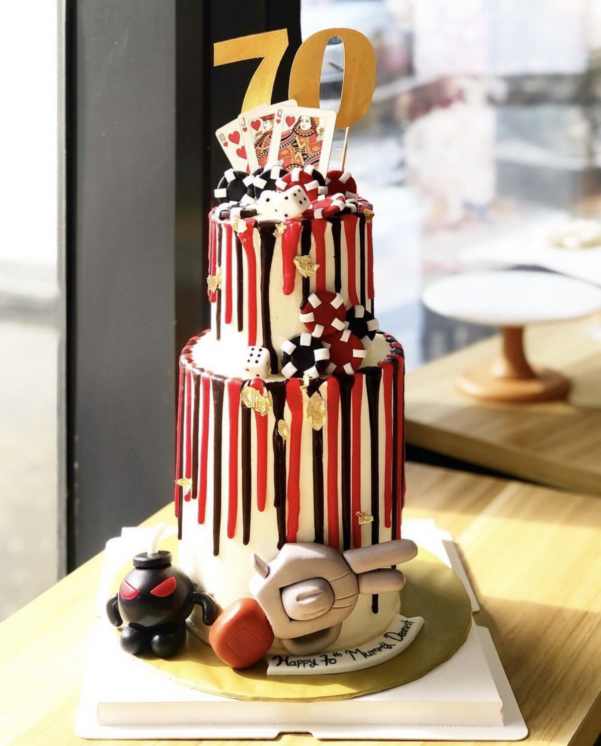 Money Poker Casino Cake in 2 Or 3 Tiers