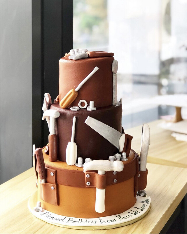 Father / Man Tools Cake In 2 Or 3 Tiers Father / Man Tools Cake In 2 Or 3 Tiers