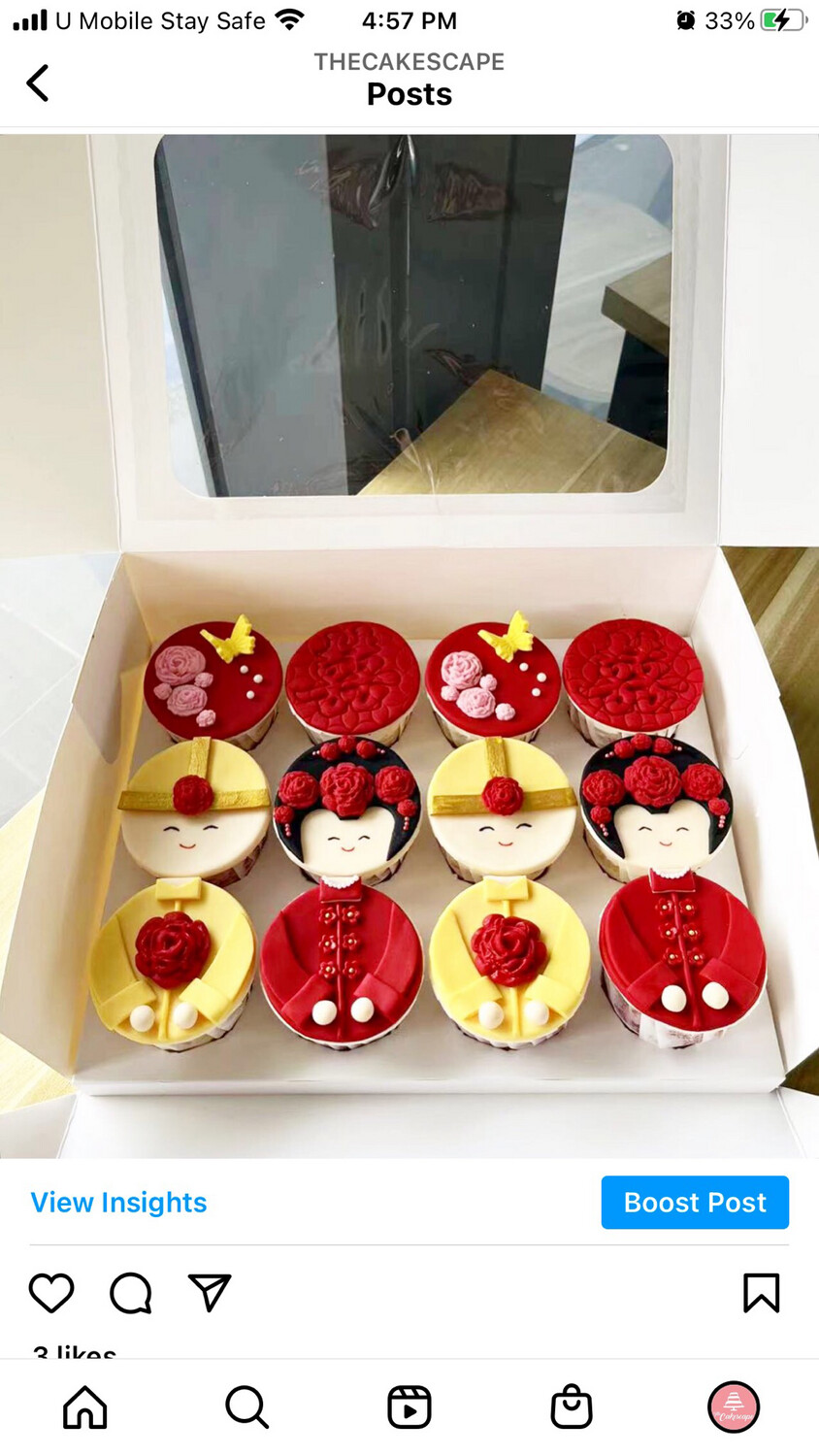 Oriental Chinese Wedding Cupcakes