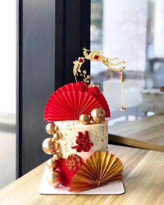 Oriental Chinese Phoenix Bird Cake
