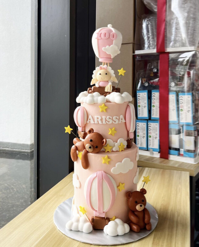 Baby Goat Bear Fullmoon Cake In 2 Or 3 Tiers Baby Goat Bear Fullmoon Cake In 2 Or 3 Tiers