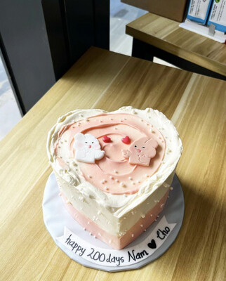 Korean Ins Minimalist Heart Cake 4