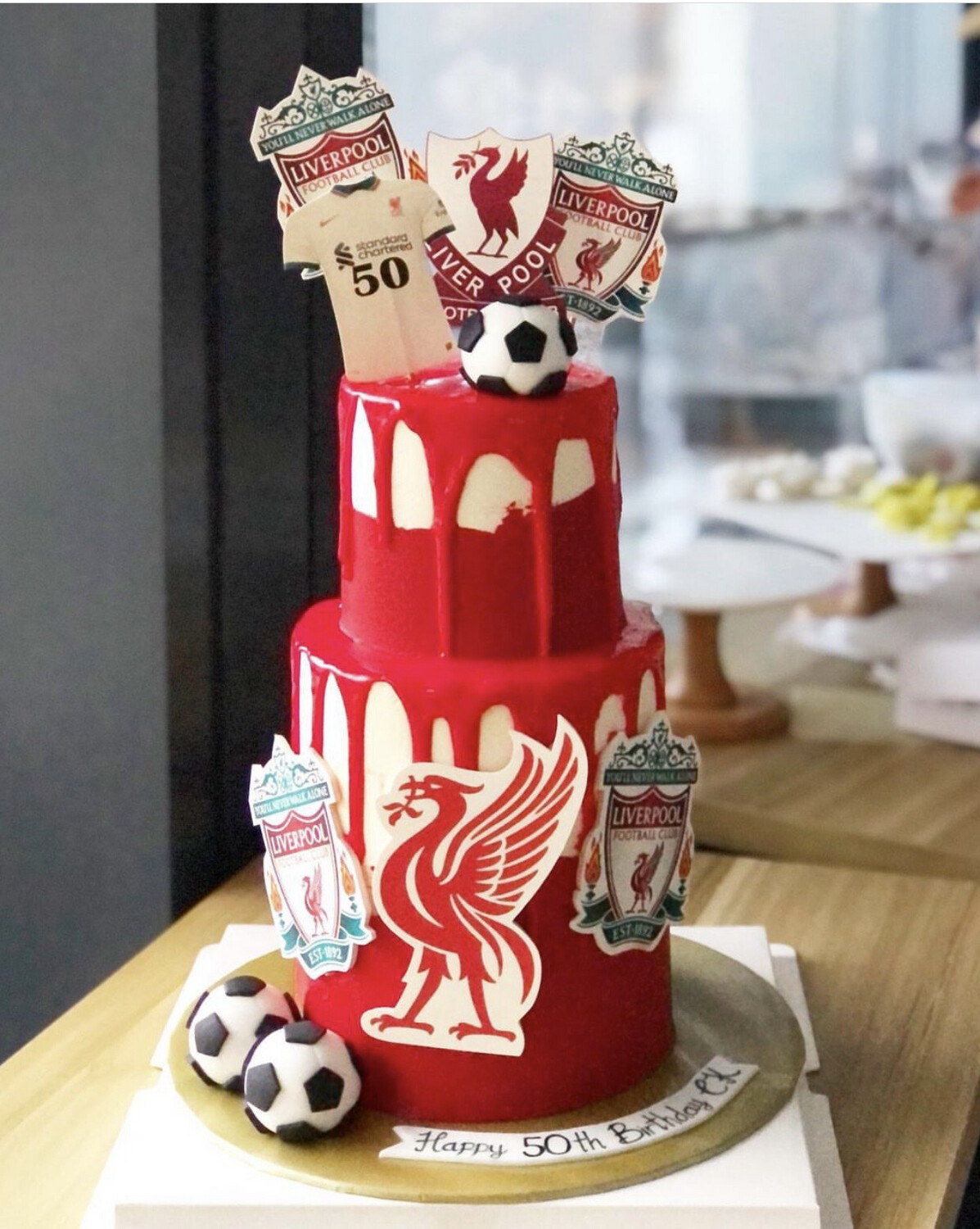 Football Cake In 2 Tiers
