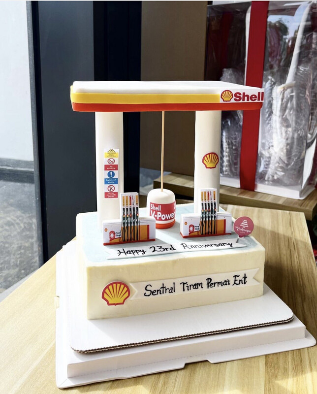 Corporate Cake - Shell Petrol Station Corporate Cake - Shell Petrol Station