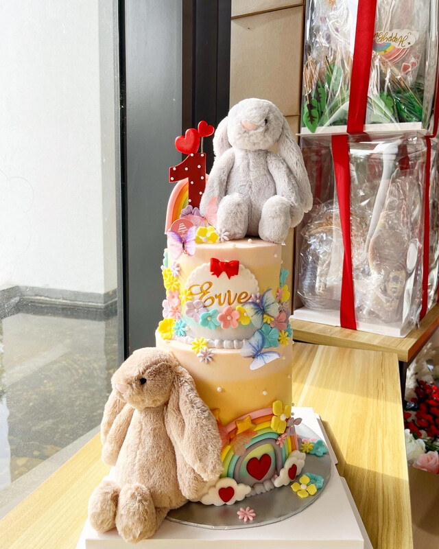 Baby Rabbit Bunny Cake In 2 tiers Baby Rabbit Bunny Cake In 2 tiers