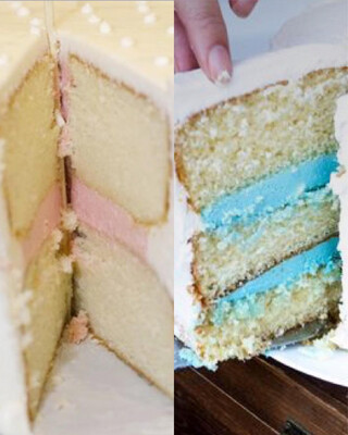 Pregnancy Mom To Be Baby Gender Reveal Cake 1