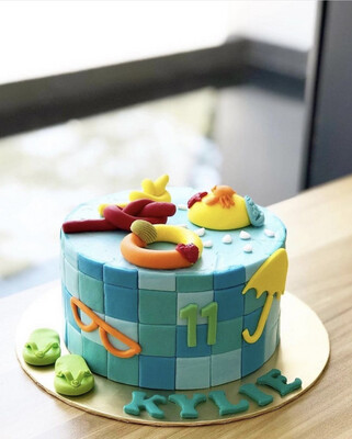 Baby Fullmoon 18 Swimming Pool Cake