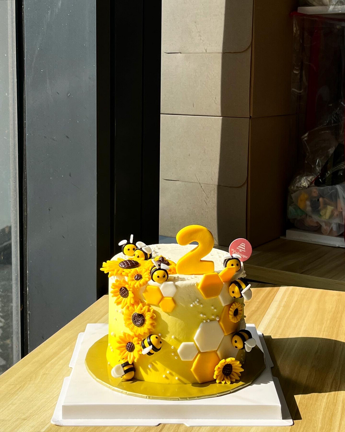 Happy Bee Day Cake | Lucius' Dog Bakery