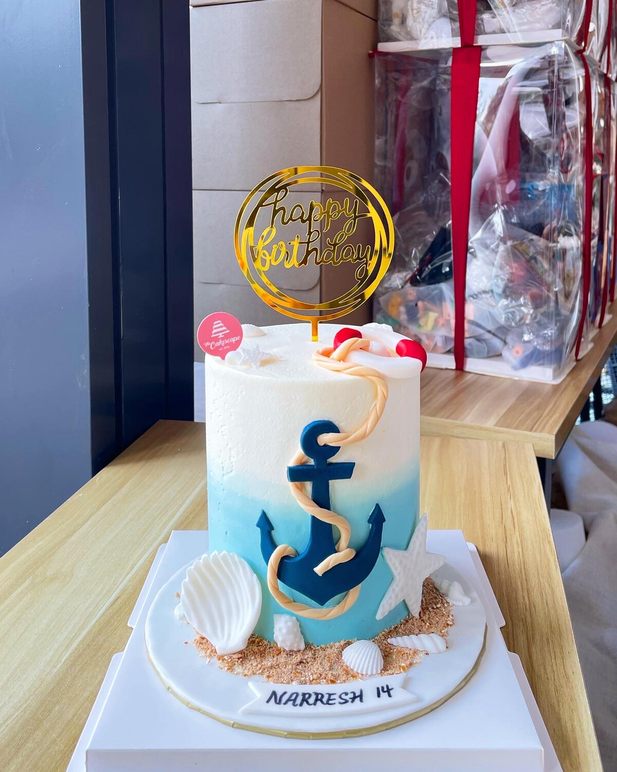 Baby Boy on Sail Cake 3