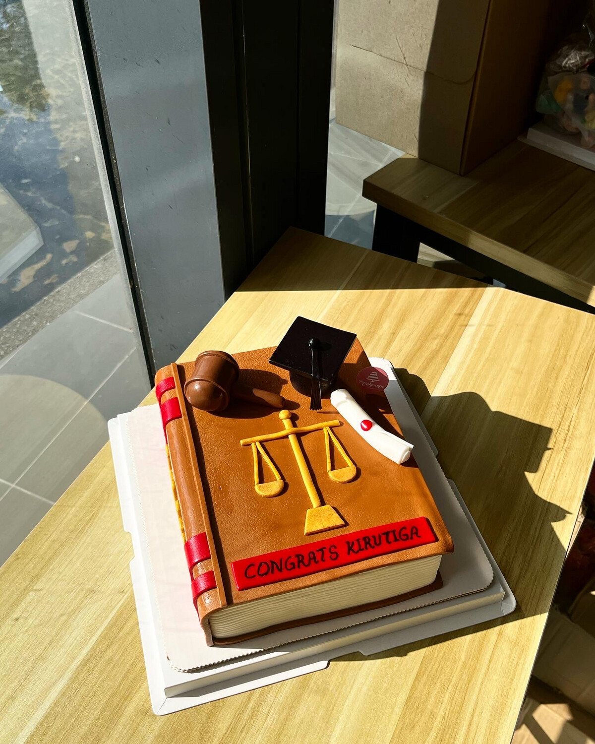 Graduation - Law Lawyer Book Cake (WhatsApp Order)