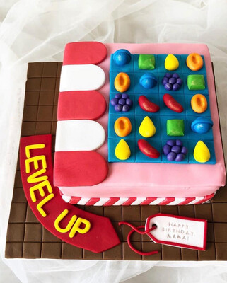 Square Candy Crush Cake