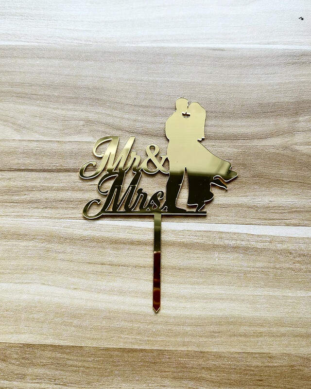 Topper - Mr &amp; Mrs (Gold) 2 Couple