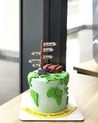Around The World Travel Holiday Cake 2
