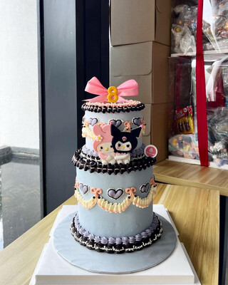 Sanrio - Melody Kuromi Cake In 2 Tiers