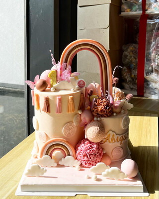 Baby Rainbow Twin Cake 3