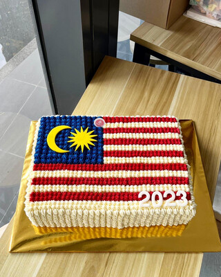 Corporate Cake - Rectangular Sheet Cake 5 Malaysia Flag Merdeka