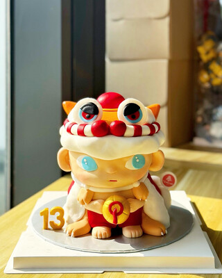 Corporate Cake - 3D Baby Tiger Mascot