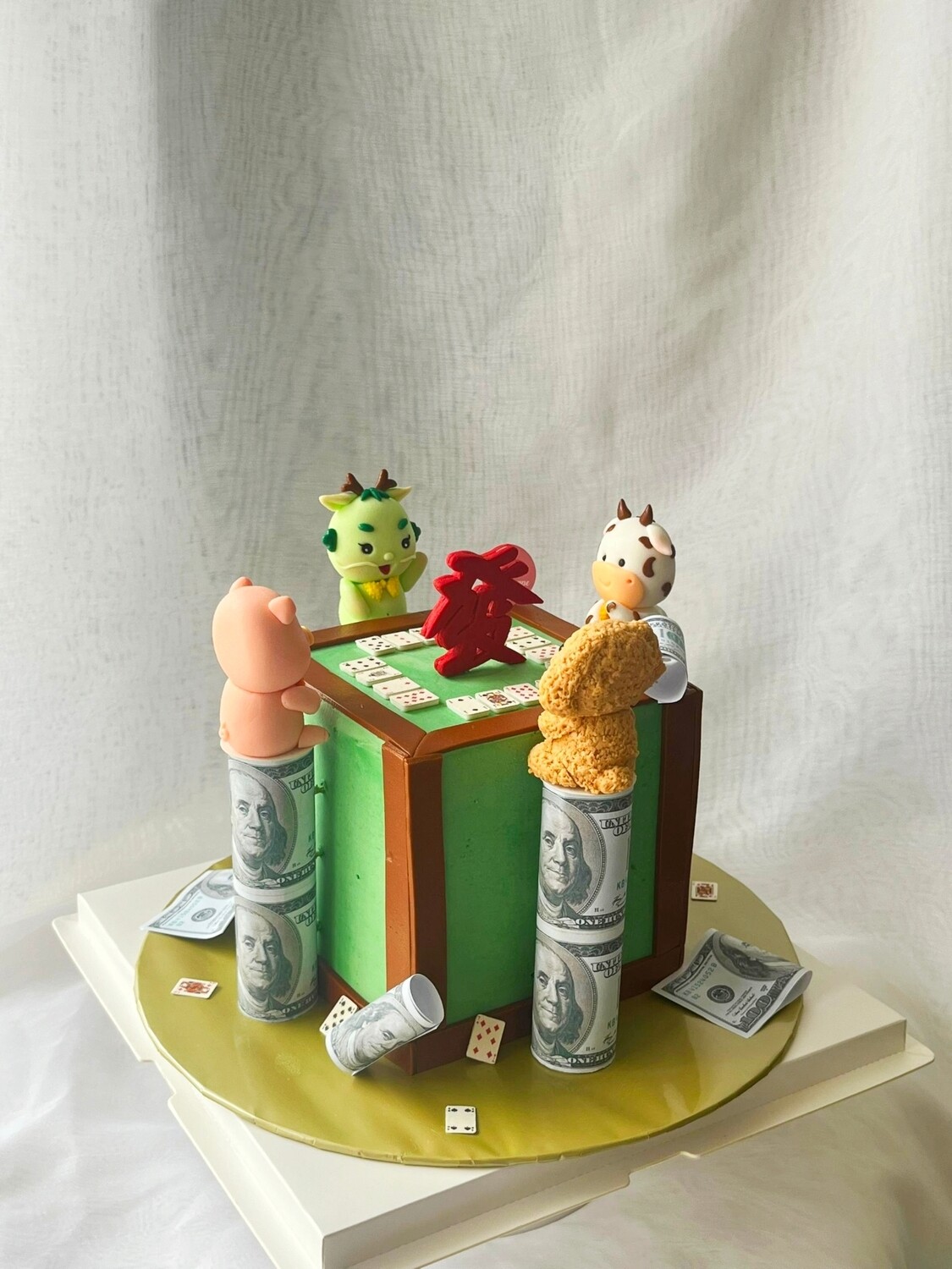 Money Poker Casino Cake 7 - Animal Poker