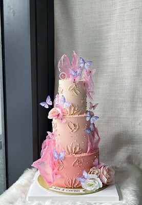 Butterfly Cake 4 In 2 Or 3Tiers