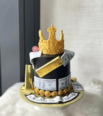 Money Crown King Cake