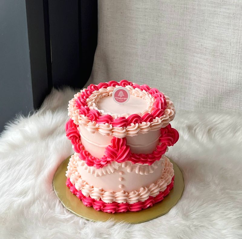 English Vintage Cake 5 Pink Cake