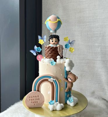 Baby Fullmoon 33 Bear Cake (included Transparent Box)