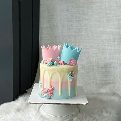 Pregnancy Mom To Be Baby Gender Reveal Cake 7