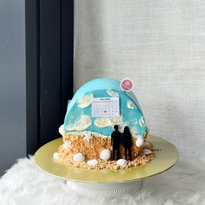 Disney - Mermaid Tail Cake 9 Sea Shells Beach Couple