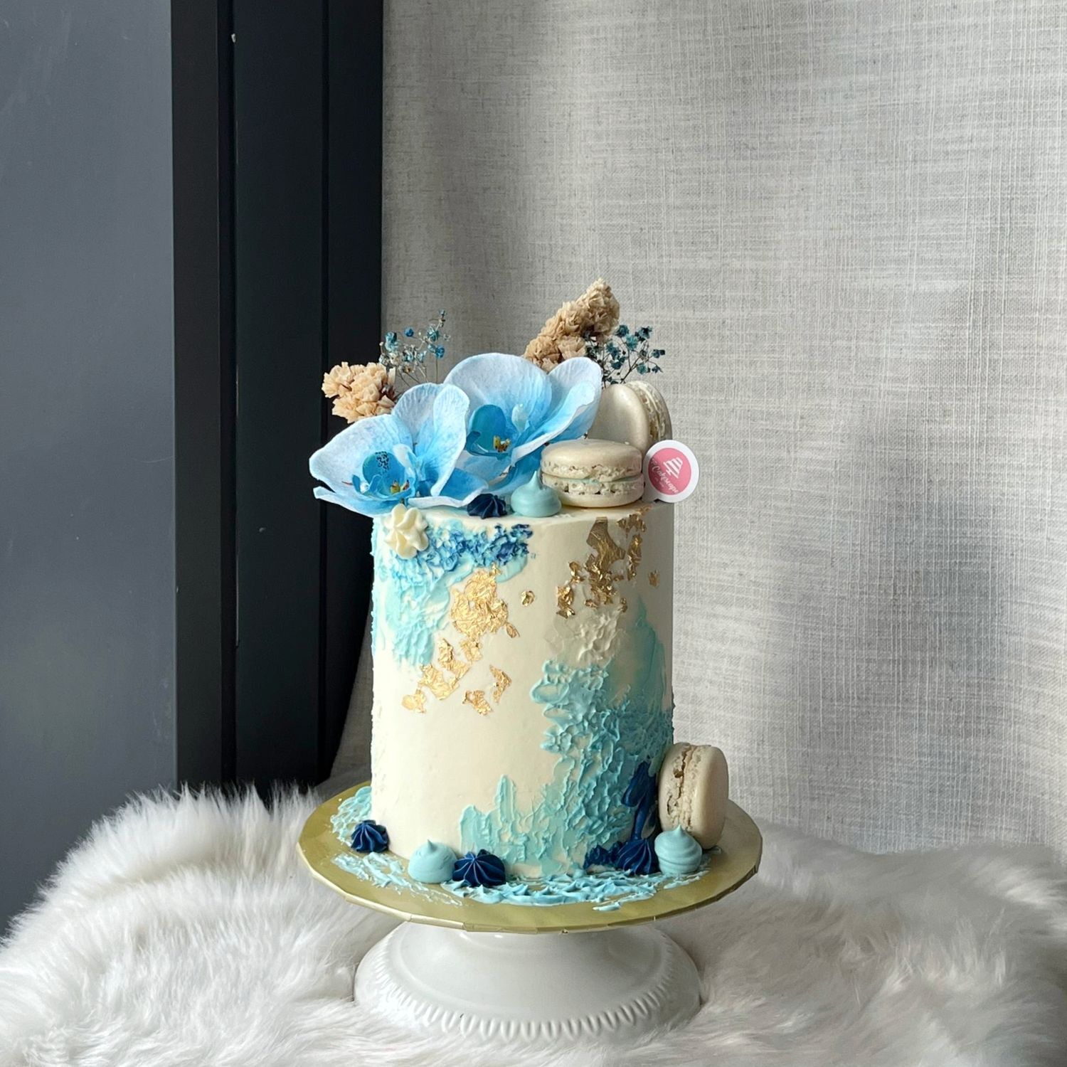 Blue Orchid Cake
