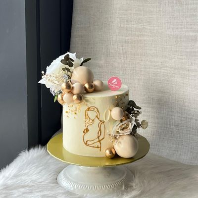 Pregnancy Mom To Be Baby Gender Reveal Cake 8