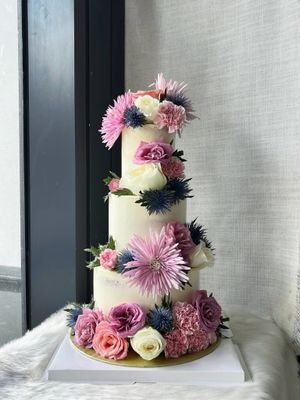 The Davies in 3 Cake