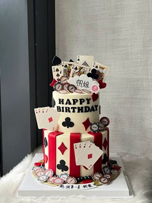 Money Poker Casino Cake 9