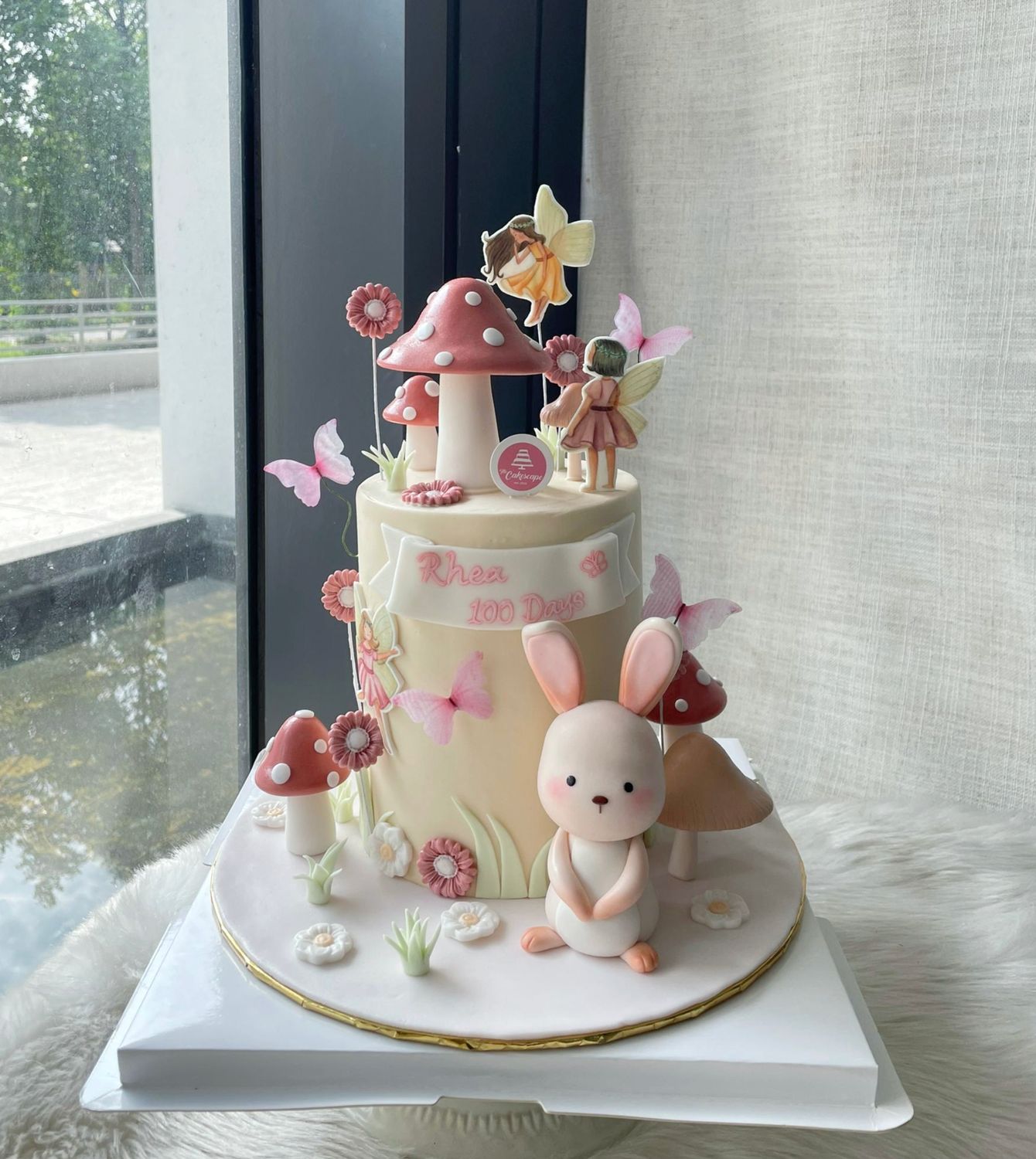 Baby Rabbit Fairy Butterfly Cake
