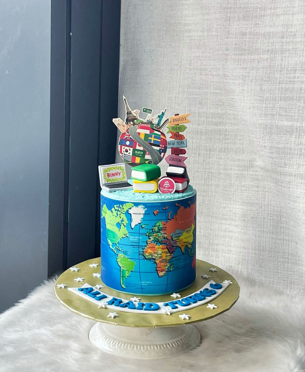Around The World Travel Holiday Cake 5