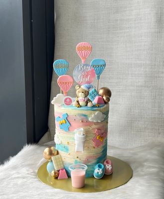 Pregnancy Mom To Be Baby Gender Reveal Cake 9
