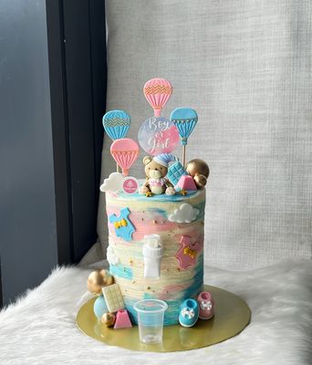 Pregnancy Mom To Be Baby Gender Reveal Cake 9