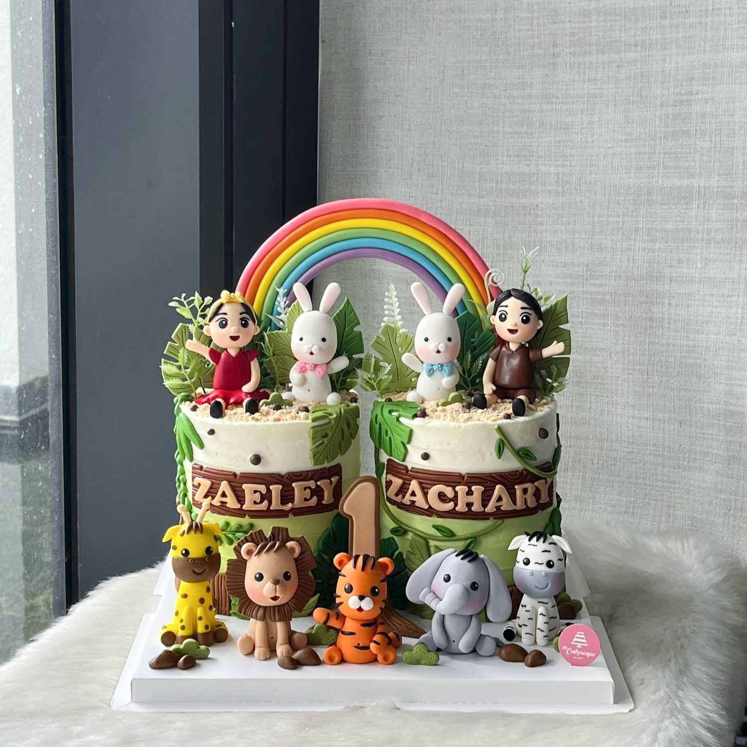 Animal Safari Twin Cake