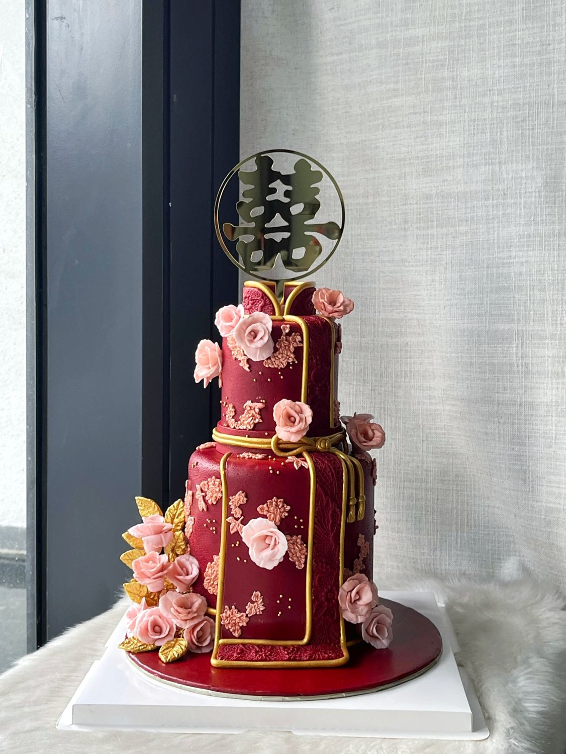 Chinese Cheong Sam Wedding Cake