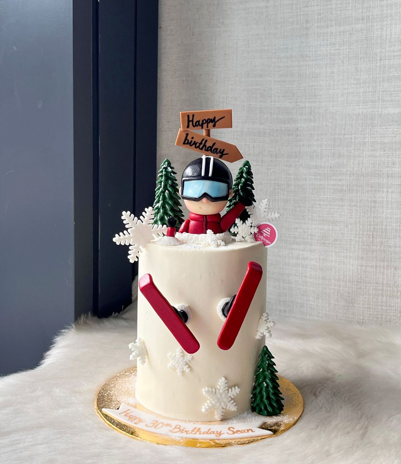 Winter Snow Ski Cake 1