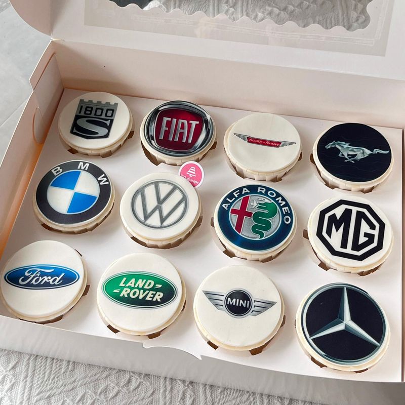 Car Logos Cupcakes