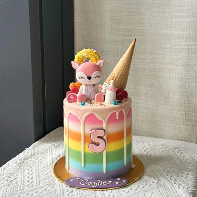 Fox Rainbow Cake
