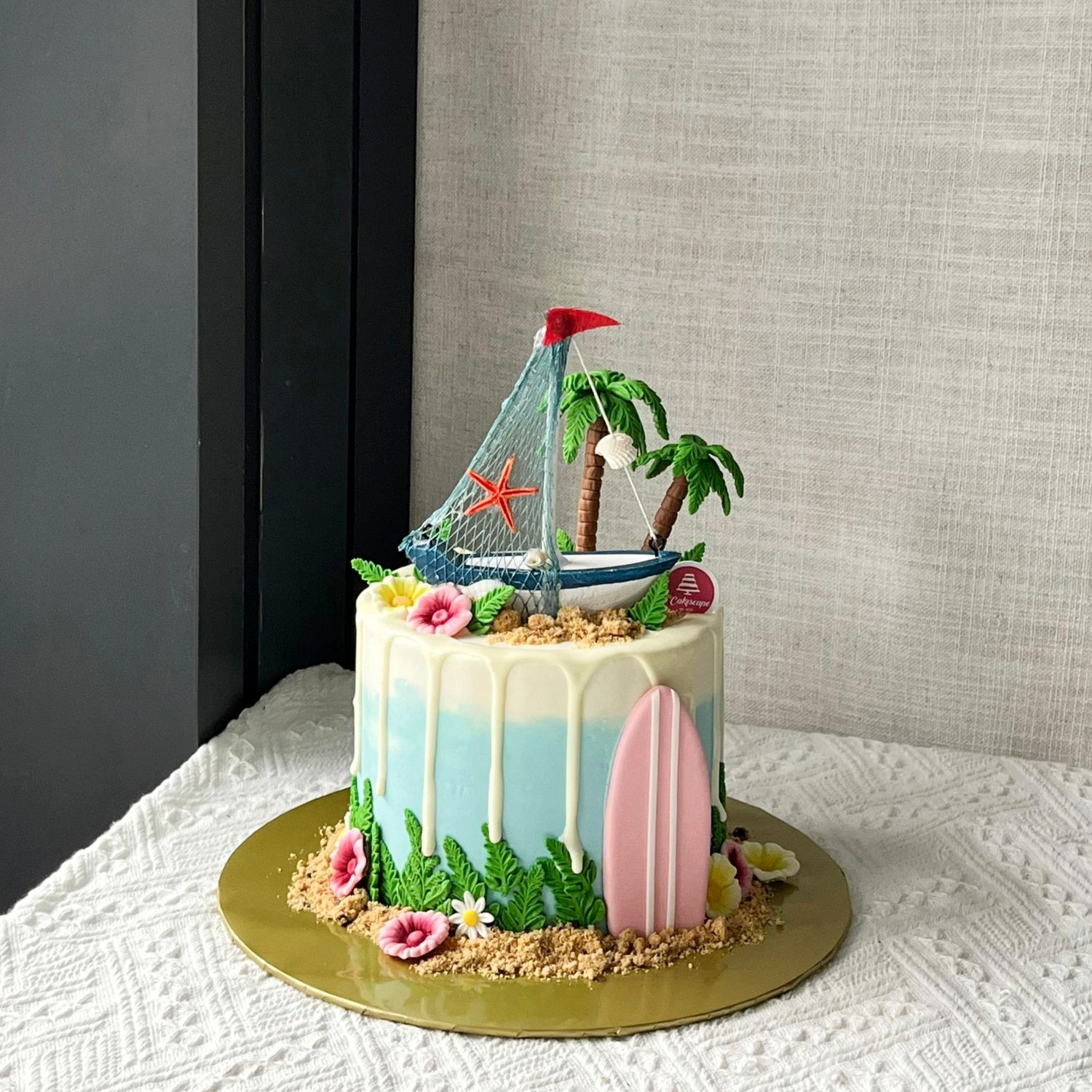 Beach Sea Summer Vacation Cake 2 - Sailboat