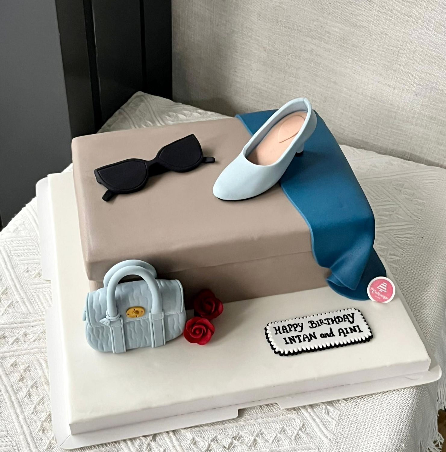 Shoe and Bag Rectangular Cake