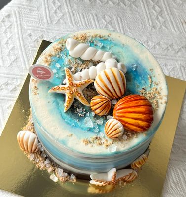 Disney - Mermaid Tail Cake 6 Sea Shells 