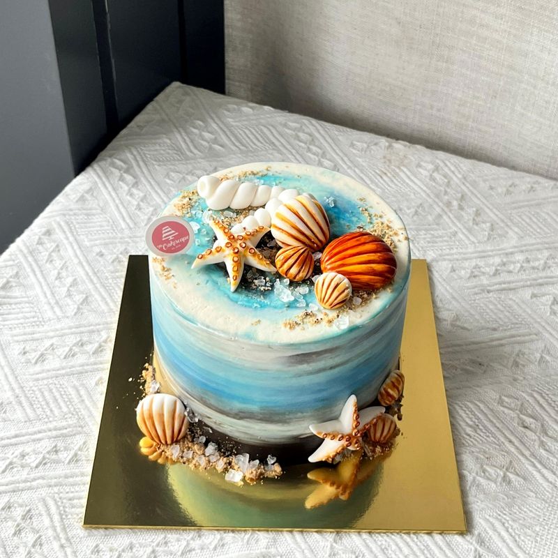 Disney - Mermaid Tail Cake 6 Sea Shells 