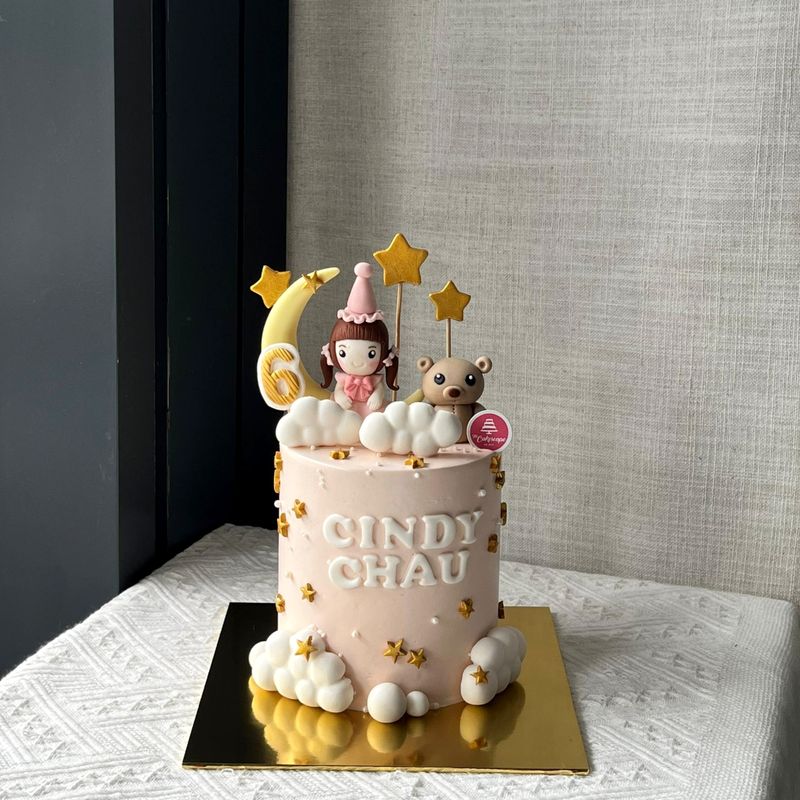 Baby Fullmoon 37 Little Girl Cake Baby Fullmoon 37 Little Girl Cake