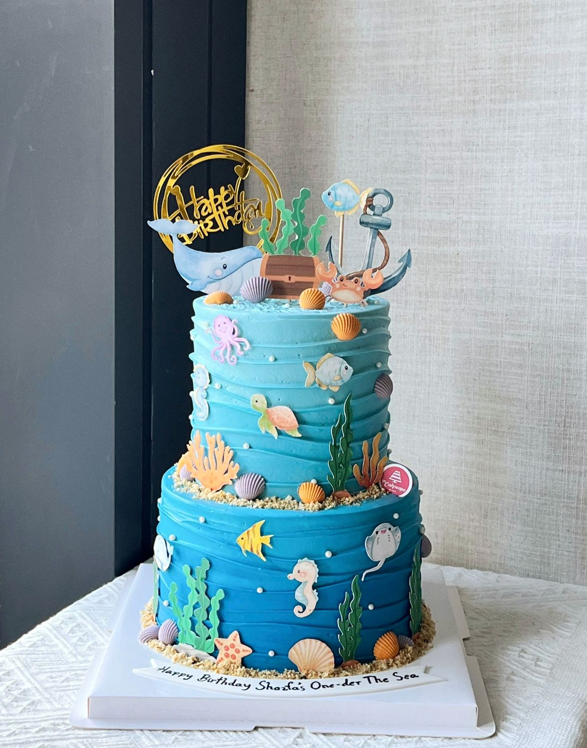 Ocean Sea Animal Cake in 2tier