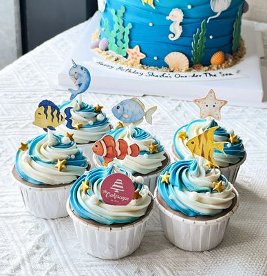 Standee Cupcake - Ocean Sea Animal Standee Cupcake - Ocean Sea Animal